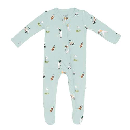 Zippered Footie in Golf, 6-12M