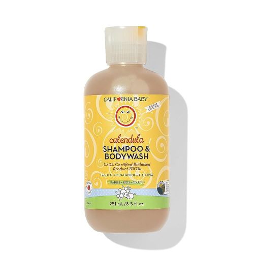 California Baby Calendula Shampoo and Body Wash - Allergy tested Baby Soap and Toddler Shampoo, for Dry, Sensitive Skin, 100% Plant-Based - USDA Certified, 251 mL / 8.5 fl. oz. (Pack of 1)
