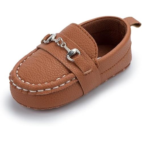 Sekantrol Baby Girls Boys Shoes,Infant Toddler Soft Sole Non Slip Flat Lazy Cute Loafers,Unisex Casual Oxford Dress Shoes