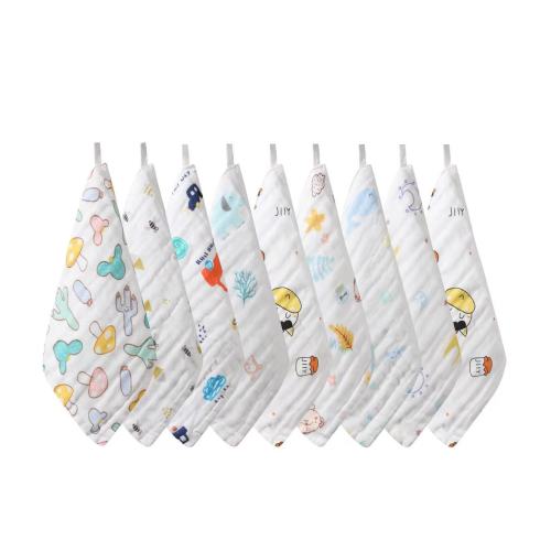 Muslin Squares baby Muslin Cloths - Washcloths Baby Face Towel  8 Pack 6 Layers Super Soft and Absorbent Newborn Essentials Unisex (10*10in)
