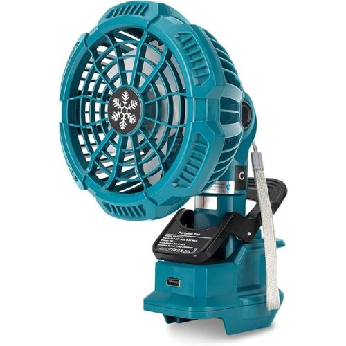 Taingwei Portable Clip on Fan for Makita 18v Battery,Battery Powered Stroller Fan with 3 Energy Efficient Speed Settings for Bedroom,Outdoor,Camping and Job Site(Tool Only)