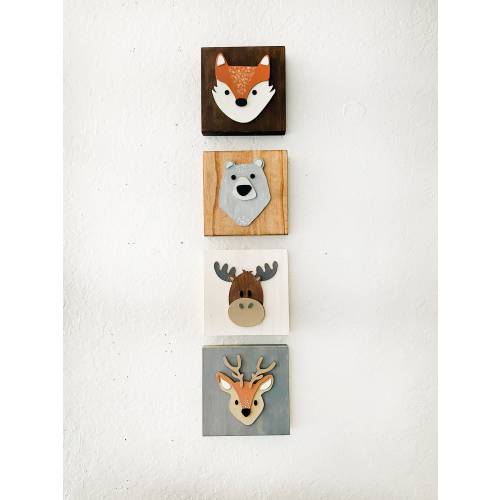 Mini 5”x5” | Woodland Nursery Decor | Woodland Nursery | Woodland Baby Shower | Woodland Theme Nursery | Woodland Decor | Woodland Animals
