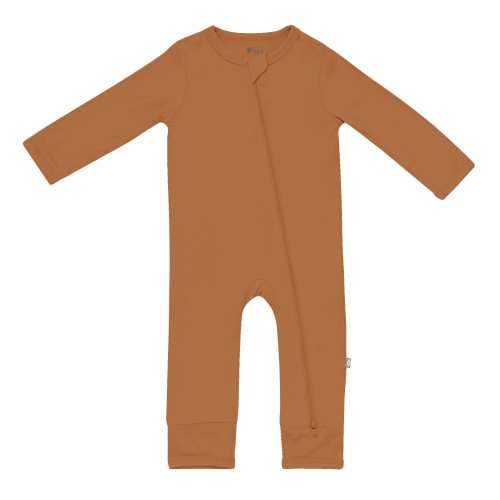 Zippered Romper in Nutmeg, 3-6 months