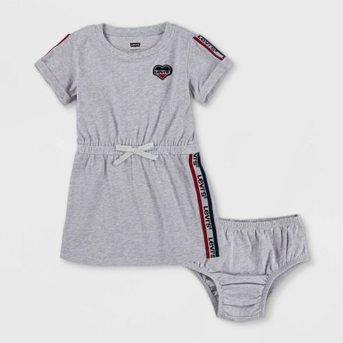 Levi's® Baby Girls' Elastic Waist Dress - Light Gray Heather 6m