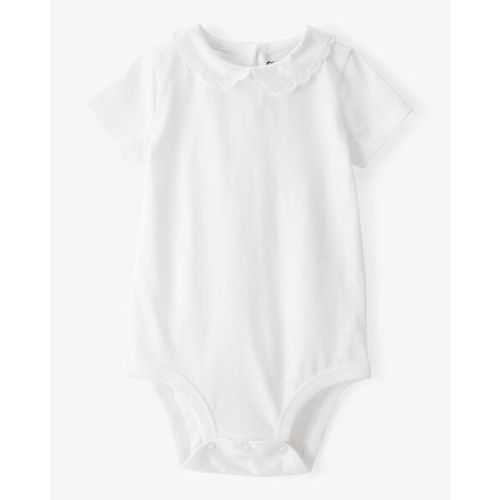 Baby Scalloped Collar Short-Sleeve Bodysuit - White - OshKosh | Carter's