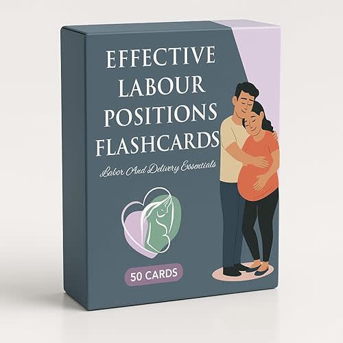 50 Labor Positions Flashcards - Doula & Labor Prep Guide for Natural Birth, Hospital & Home Birth Essentials, and Labor & Delivery Nurse Supplies