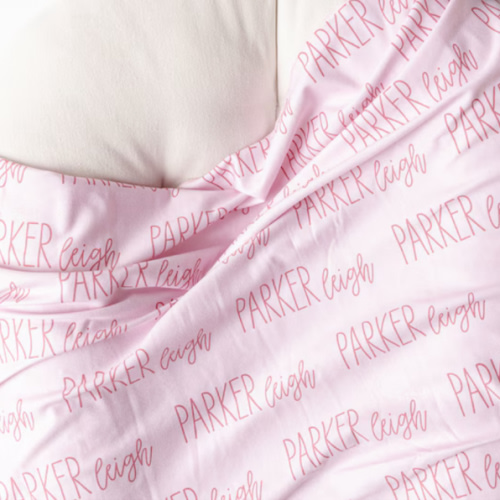 Personalized Swaddle Blanket - Modern Font Duo