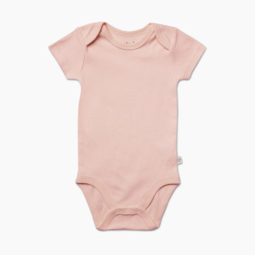 Solid Short Sleeve Organic Cotton Bodysuit - Cloud Pink