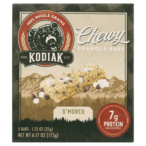 Kodiak S'mores Chewy Protein Granola Bars, 1.23 oz, 5 Count
