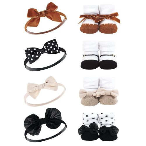 Hudson Baby Girl's Headband and Socks Giftset