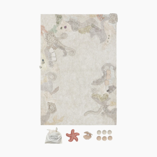 Lorena Canals Seabed Washable Play Rug - Natural, 4' 7" X 6' 7"