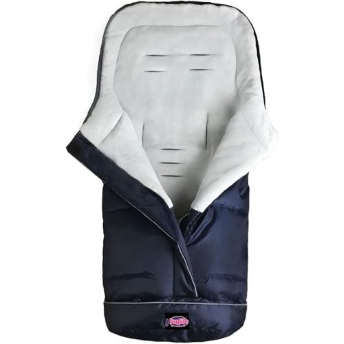 Anti-Kick Winter Waterproof Extendable Baby Bunting Bag Adaptable for Most Strollers Travel Gear Toddler Universal Stroller Footmuff 6-36Months Baby —Navy or Black