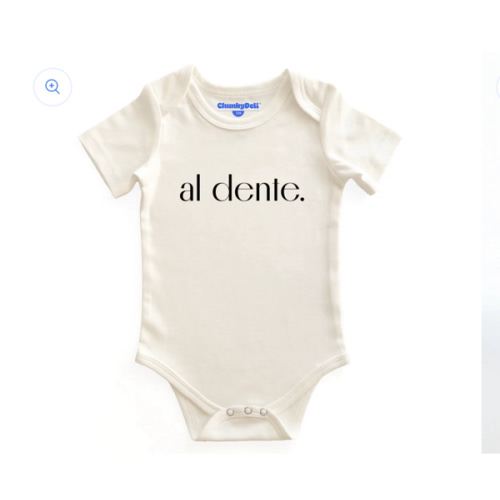 Al Dente Baby Bodysuit | 100% Cotton and Machine Washable – Chunky Deli