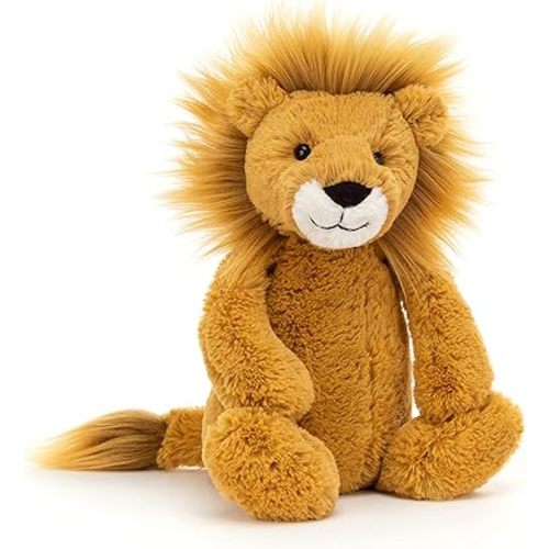 Jellycat Bashful Lion Stuffed Animal, Medium 12 inches | Big Cat Plush Toy | Classic Children's Gift