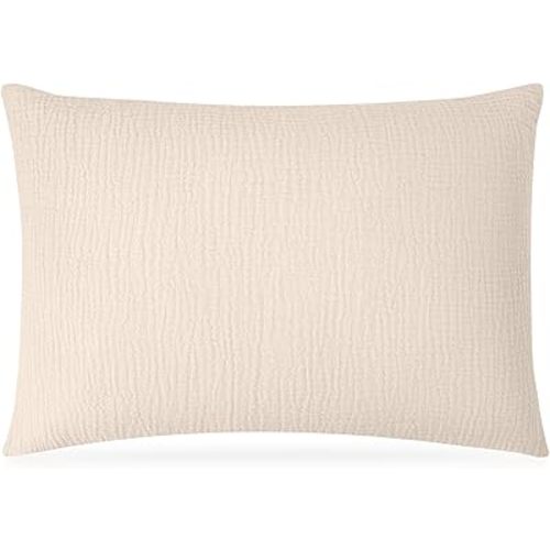 Pro Goleem Toddler Pillow with Muslin Cotton Pillowcase, 13x18 Soft Toddler Pillows for Sleeping Kids Pillow Child Pillow Machine Washable Perfect for Bed, Toddler Cot and Travel, Beige
