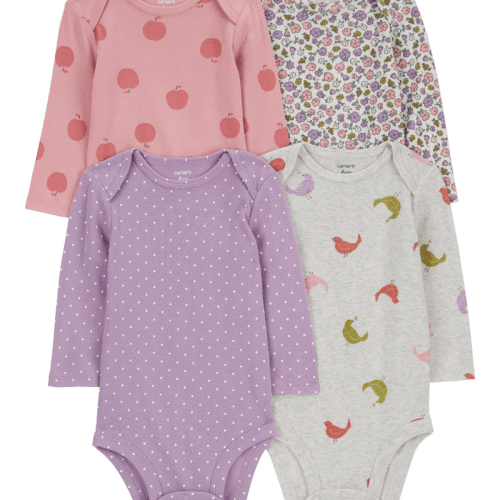 Multi Baby 4-Pack Long-Sleeve Original Bodysuits | Carter’s Oshkosh Canada