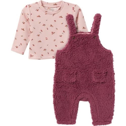 Microplush Overall & Shirt Set, 3-6M