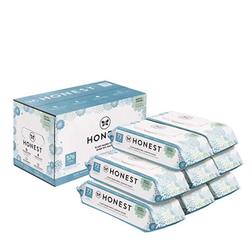 The Honest Company Clean Conscious Wipes | 100% Plant-Based, 99% Water, Baby Wipes | Hypoallergenic, Dermatologist Tested | Classic, 576 Count