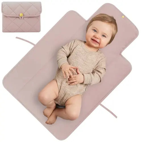 Portable Diaper Changing Pad - Soft and Easy to Clean Diaper Changing Mat for Babies - The Perfect Lightweight and Foldable Pad for Traveling