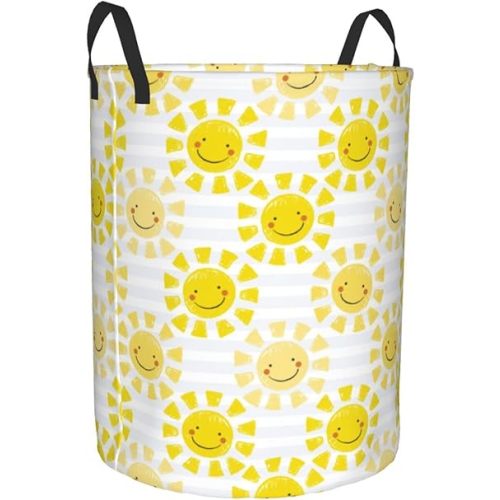 Large Laundry Basket with Handles - Yellow Sun Baby Kids Dirty Clothes Laundry Hamper
