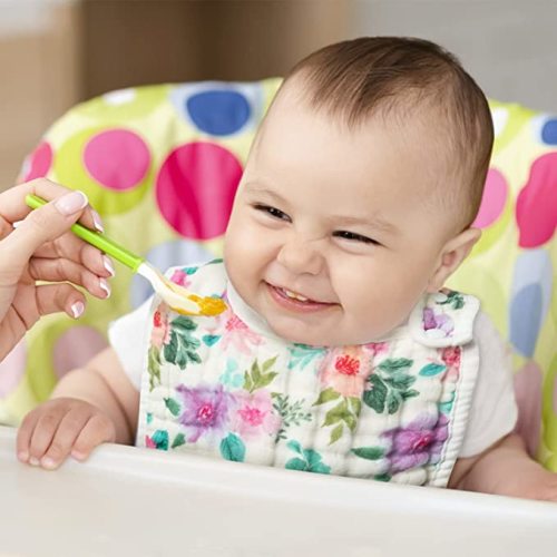 Zainpe 6Pcs Snap Muslin Cotton Baby Bibs Infants Feeding Bib Adjustable Machine Washable Burp Cloths Unisex Drool Bibs