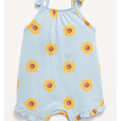 Sleeveless Tie-Knot Graphic One-Piece Romper for Baby | Old Navy