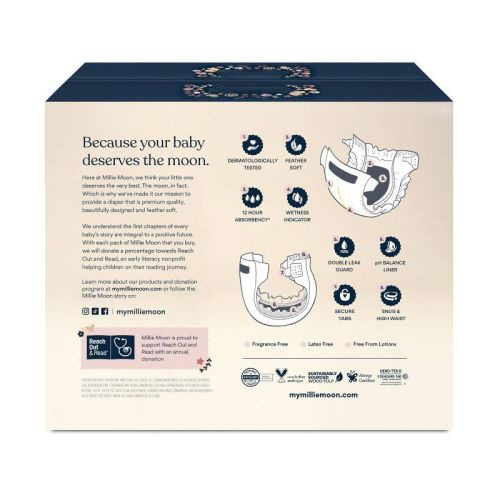 Millie Moon Luxury Disposable Diapers - (Select Size and Count)