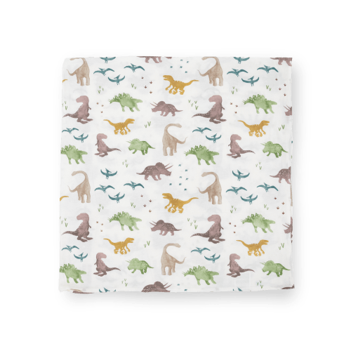 Stretch Knit Swaddle Blanket - Dino Pals – Little Unicorn USA