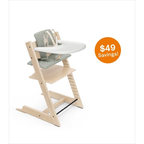 Stokke Tripp Trapp Wood High Chair with Tray: Classic Scandinavian Design