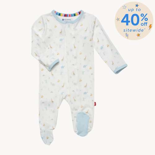 blue little bitty pretty one modal magnetic parent favorite footie – Magnetic Me