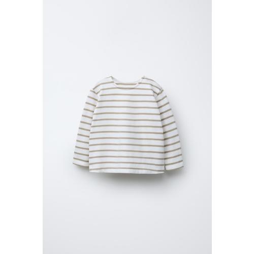 STRIPED T-SHIRT - Mink | ZARA United States