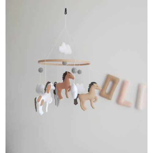 Crib baby mobile -Horse nursery mobile - baby mobile - horse mobile - farm mobile nursery - Crib Mobile Farm Animal Mobile  nursery mobile