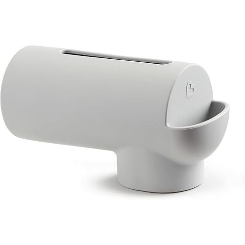 Munchkin® Soft Spot™ Bath Spout Cover for Baby, Bathtub Guard with Built-in Bubble Bath Dispenser, Silicone, Grey