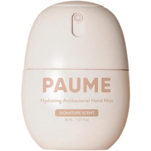 PAUME Antibacterial Hand Mist Spray, Fine Mist Cleansing Spray with Niacinamide & Aloe, Cedar Citrus Rosemary Lavender Essential Oil Scent, Refillable, 1 oz