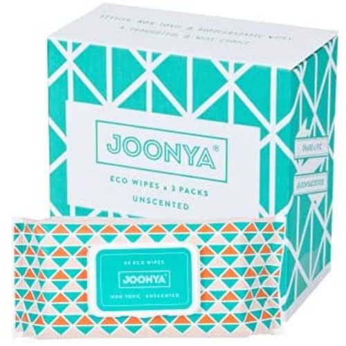 Joonya Baby Wipes - Non-Toxic, Biodegradable Baby Wipes for Calm, Healthy Skin - 100% Natural Baby Wipes - Unscented Baby Wipes - Bulk Baby Wipes - 3 Packs of 80 Diaper Wipes (240)