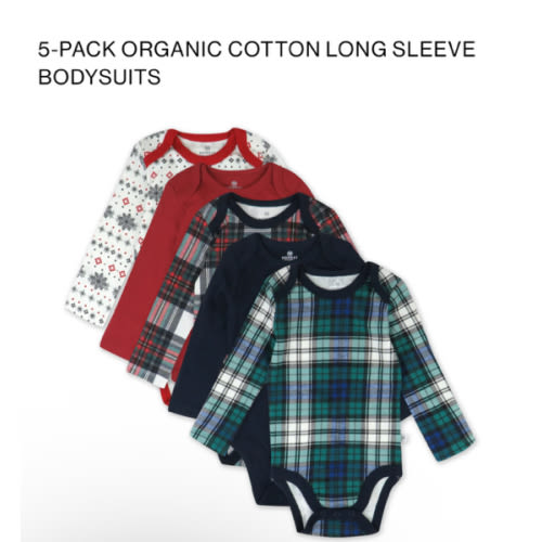 5-Pack Organic Cotton Long Sleeve Bodysuits | Honest Baby Clothing