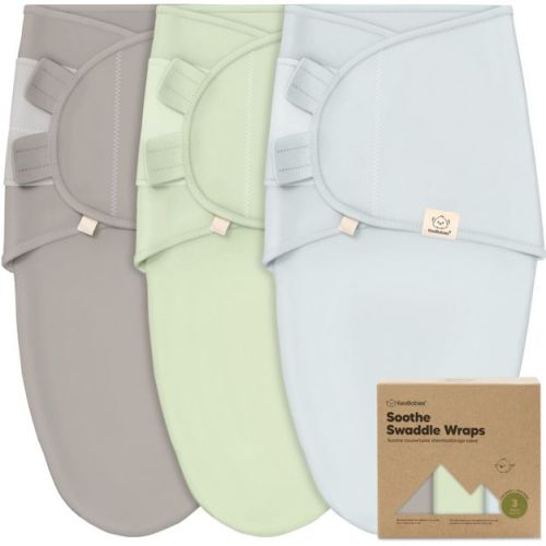 KeaBabies 3pk Organic Baby Swaddle Sleep Sacks, Newborn Baby Swaddles Wrap 0-3 Months, Ergonomic Wearable Swaddle Blanket