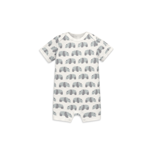 Organic Animal Friends Babysuit Shortie, 0-3M