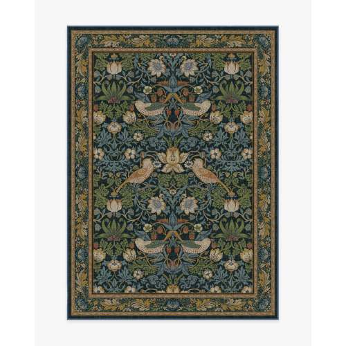 Morris & Co. Strawberry Thief Indigo Tufted Rug