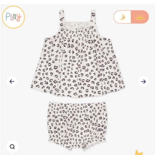 Luxe Leopard Smocked Top with Bloomer | Little Sleepies