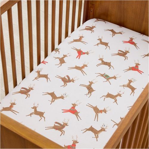 Reindeer Friends Crib Fitted Sheet