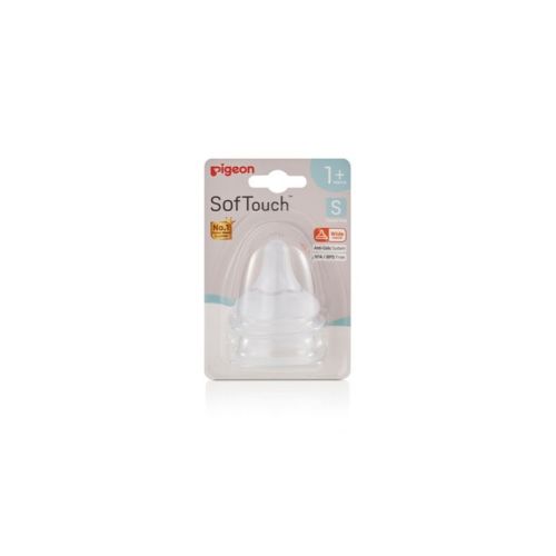 Pigeon SofTouch III Peristaltic + Teat S 2Pk | Bottle Teats | Baby Bunting AU