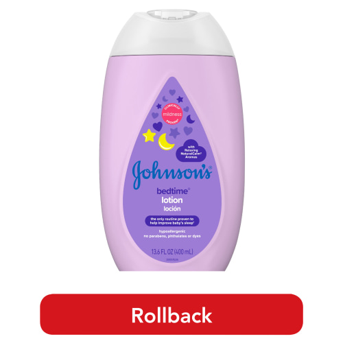 Johnson's Night Calming Moisturizing Bedtime Lotion for Baby and Toddler, Paraben Free, 13.6 oz