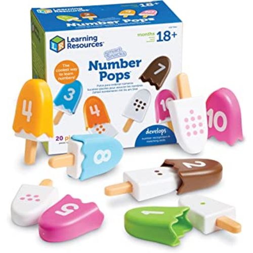Learning Resources Smart Snacks Number Pops - 20 Pieces, Ages 2+,Toddler Number Learning Toys, Preschool Math Games, Fine Motor Toys, Numbers for Kids