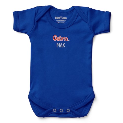 Newborn & Infant Chad & Jake  Royal Florida Gators Personalized Team Logo Bodysuit