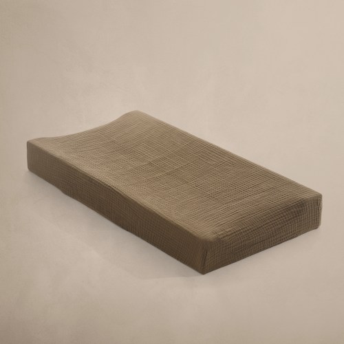 'Bark' Brown - Premium Muslin Changing Pad Cover