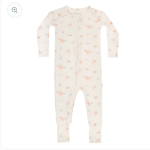 Pastel Floral Small Ribbed Zip Romper