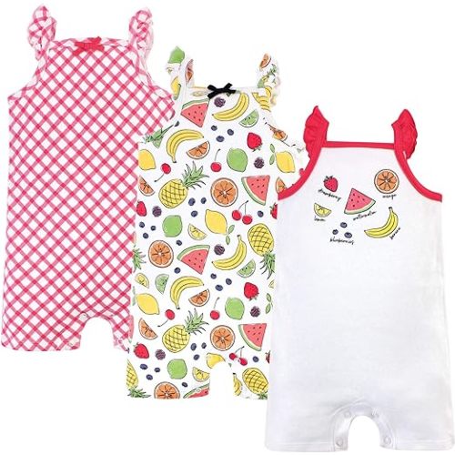 Touched by Nature baby-boys Organic Cotton Rompers - 0-3 Months - Fruit
