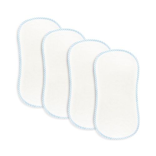 Baby Burp Cloths, Rayon Made From Bamboo, 4 Pack Large 20” By 10”, Washcloths By Comfy Cubs (white, Pack Of 4)