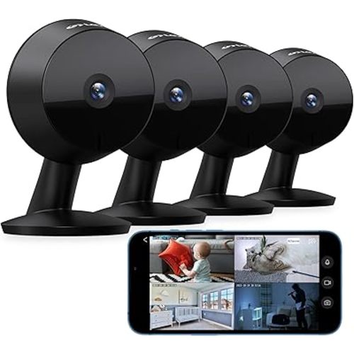 LaView 4MP 2K Cameras for Home Security Indoor,Home Security Camera for Baby/Elder/Pet/Nanny,Baby Cam Starlight Sensor Color Night Vision,US Cloud Service,Works with Alexa